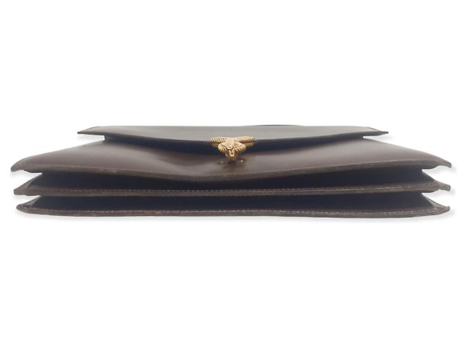 Hermès Boston Tasche Leder Schokolade - Ansicht 7