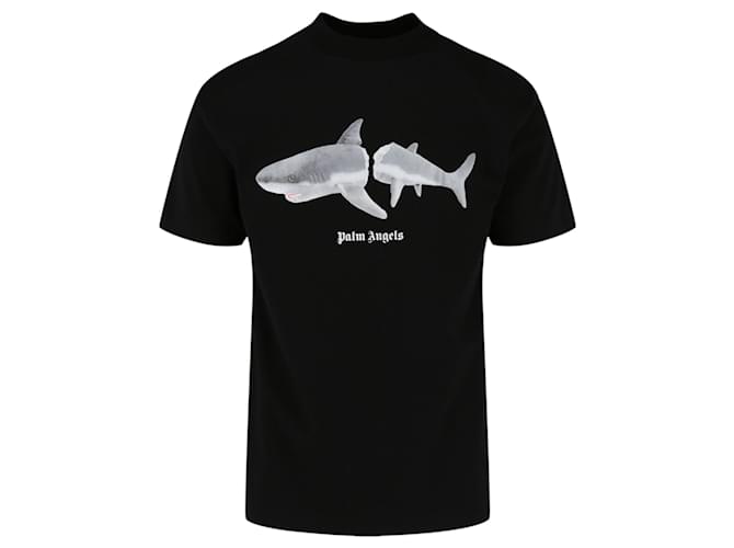 Palm Angels - T-shirt black en coton à logo imprimé