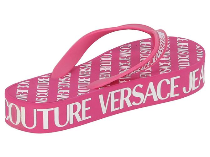 Sandali flatform con logo di Versace Jeans Couture - vista 3