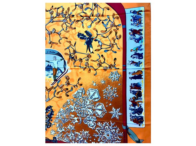 Hermès Collector Shawl: SCHNEE VON GESTERN Mehrfarben - Ansicht 8