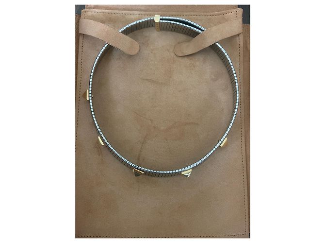 Bulgari Tubogas con borchie oro Grigio - vista 4