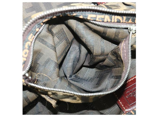 FENDI Zucca Borsa a Mano in Tela Marrone Auth fm1810 - vista 11