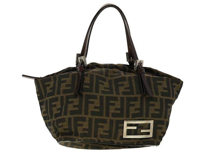 FENDI Zucca Borsa a Mano in Tela Marrone Auth fm1810 - vista 13