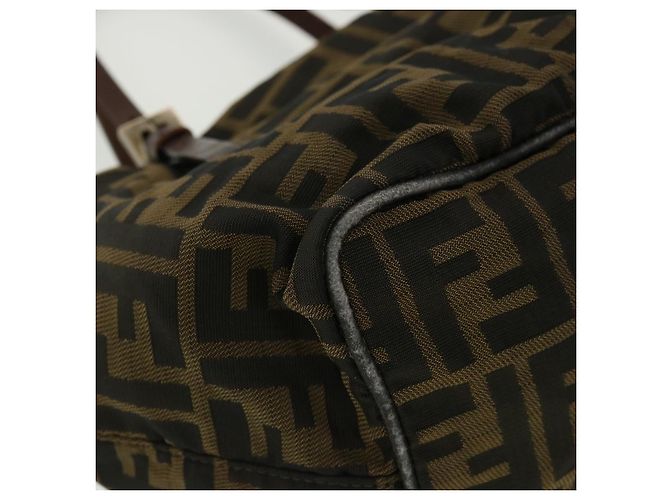 FENDI Zucca Borsa a Mano in Tela Marrone Auth fm1810 - vista 16
