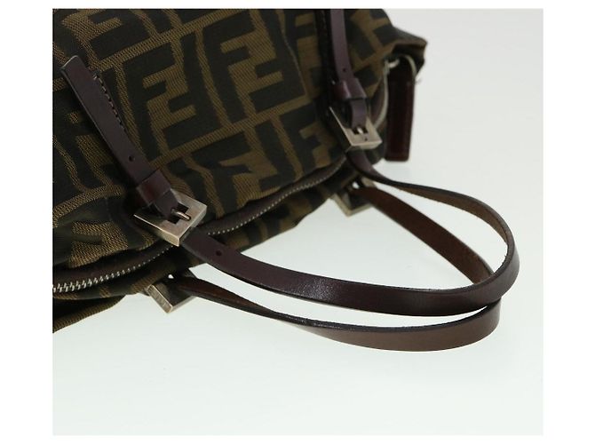 FENDI Zucca Borsa a Mano in Tela Marrone Auth fm1810 - vista 7