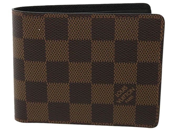 LOUIS VUITTON Damier Ebene Portefeuille Slender Bifold Wallet N61208 LV 33233A - vue 13