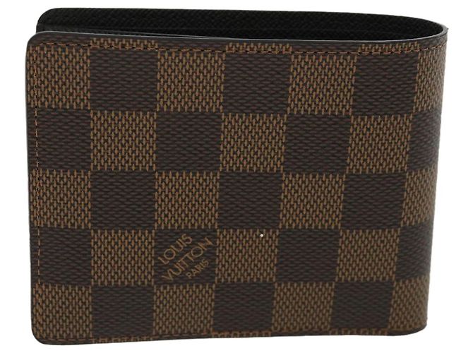 LOUIS VUITTON Damier Ebene Portefeuille Slender Bifold Wallet N61208 LV 33233A - vue 2