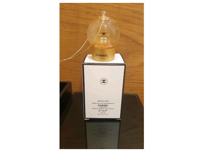 Bola de Natal Chanel Amarela de Cerâmica Amarelo - vista 2