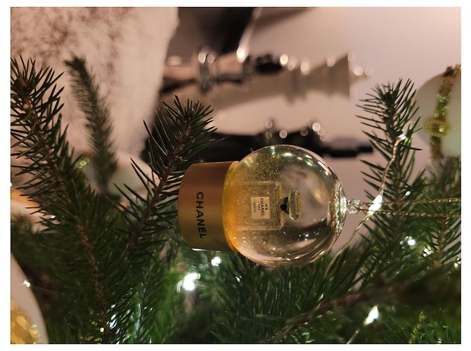 Bola de Natal Chanel Amarela de Cerâmica Amarelo - vista 4