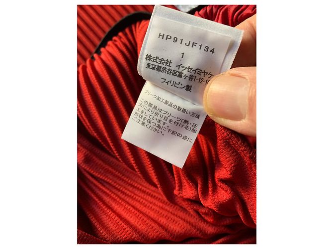 Issey Miyake Pantalone rosso con pieghe - vista 4