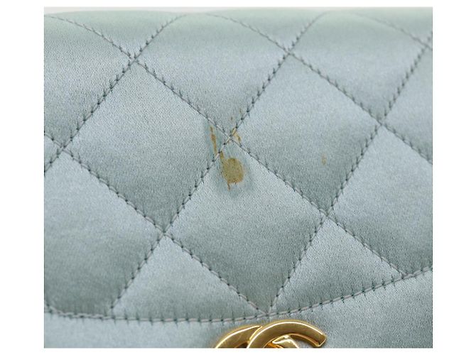 CHANEL Borsa a tracolla Diana Matelasse Satin Light Blue CC Auth 33325alla Blu chiaro - vista 2