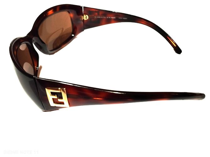Vintage Fendi Sonnenbrille braun gesprenkelt Damen Hellbraun - Ansicht 2