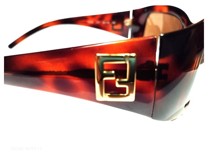Vintage Fendi Sonnenbrille braun gesprenkelt Damen Hellbraun - Ansicht 6