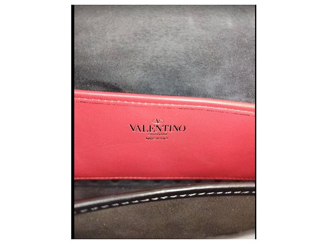Valentino BORSA A SPALLA ROCKSTUD SPIKE in pelle di vitello Tutto nero Nuovo - vista 13