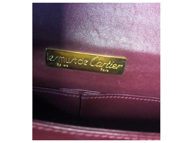 Borsa Cartier Must de Cartier Rosso Scuro Scamosciata Bordò - vista 5