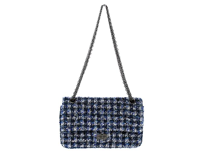 Chanel 2.55 Blue Tweed ref.728044 - Joli Closet