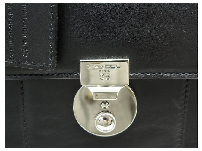 PORTA ASCIUGAMANI LANCEL 2 CARTELLA IN PELLE NERA SOFFIETTO IN PELLE NERA - vista 3