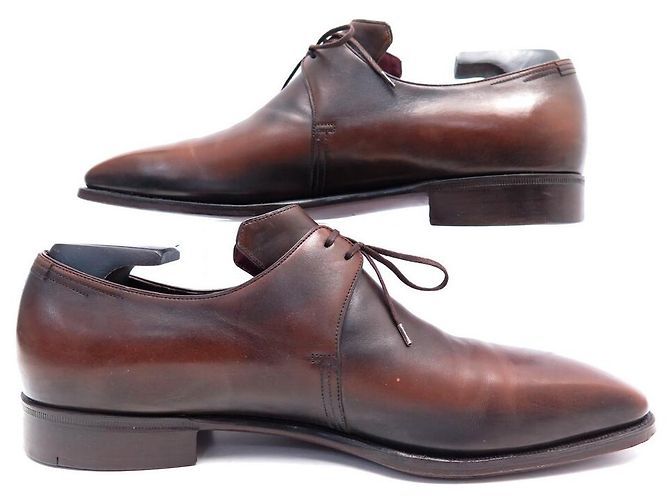 SCARPE ARCA CORTHAY 8 42 Derby 2 SCARPE CON OCCHIELLI IN PELLE BORDEAUX Bordò - vista 2