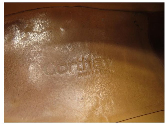 CHAUSSURES CORTHAY ARCA JOUVET 8.5 42.5 BOUCLES CUIR MARRON LEATHER SHOES - vue 5