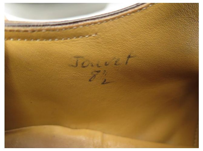 CHAUSSURES CORTHAY ARCA JOUVET 8.5 42.5 BOUCLES CUIR MARRON LEATHER SHOES - vue 6