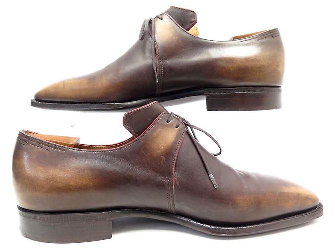 SCARPE CORTHAY DERBY ARCA 7.5 41.5 Derby 2 SCARPE CON OCCHIELLO DI CUOIO MARRONE - vista 2