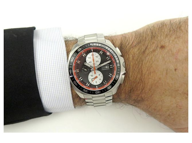 Autre Marque RELÓGIO DE JUNGHANS 1972 SOLAR CHRONOusado 14/4202.44 quartzo ct 43 MM + CAIXA DE RELÓGIO - vista 8