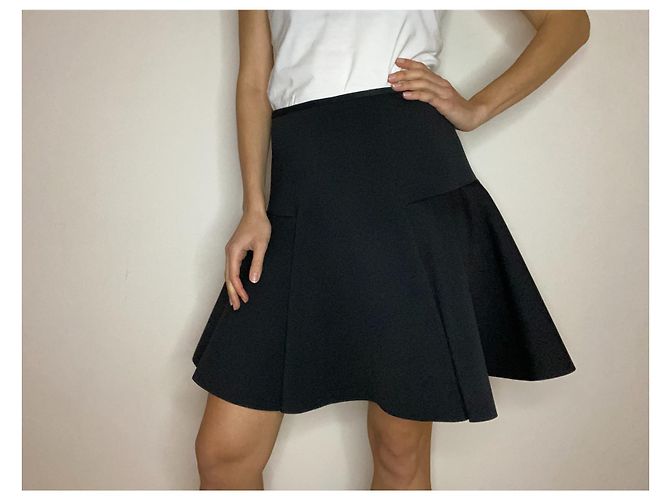 Falda Lanvin de neopreno negra Negro - vista 2