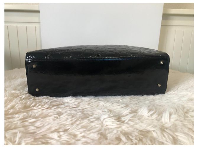 Borsa Lanvin in pelle nera effetto coccodrillo Nero - vista 3