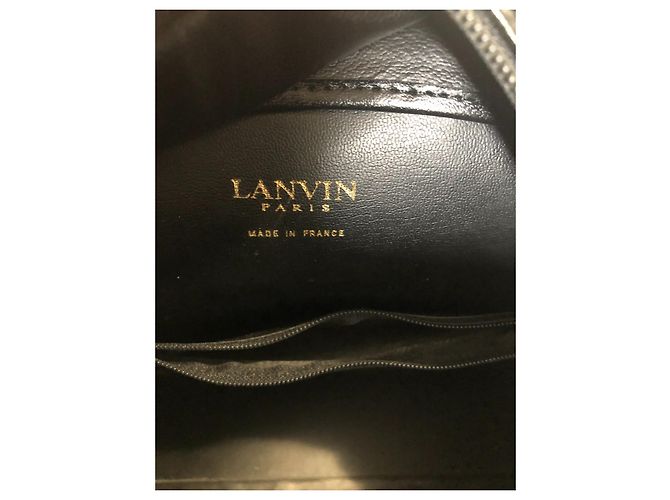 Borsa Lanvin in pelle nera effetto coccodrillo Nero - vista 5