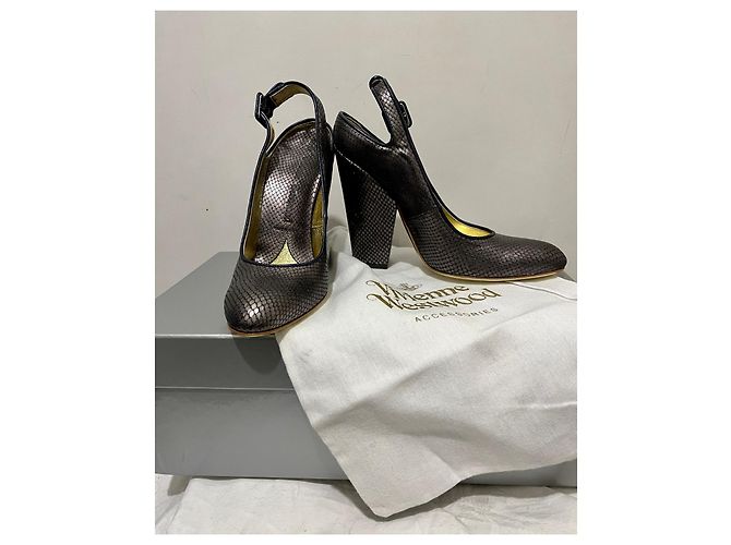 Vivienne Westwood Satiro tacchi Metallico Bronzo - vista 2