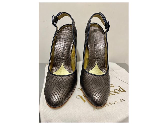 Vivienne Westwood Satiro tacchi Metallico Bronzo - vista 3