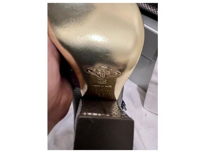 Vivienne Westwood Satiro tacchi Metallico Bronzo - vista 9