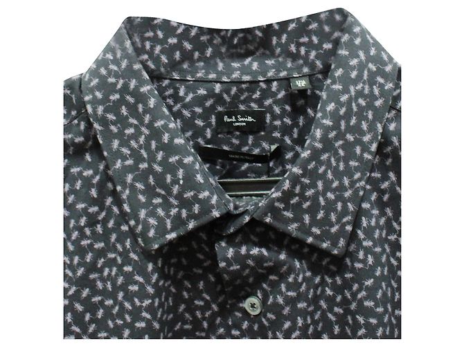 Paul Smith Dark Purple Insect Print Shirt - view 4