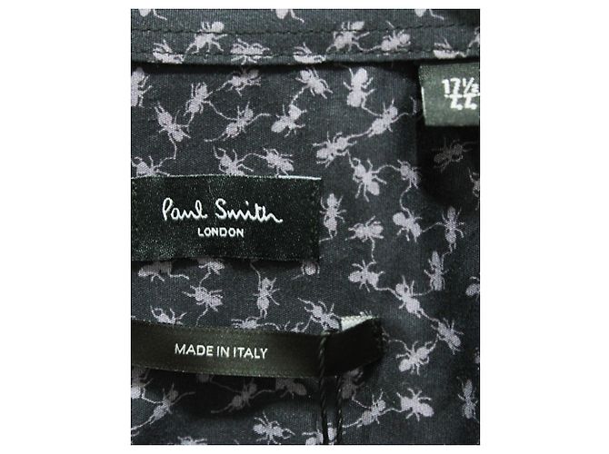 Paul Smith Dark Purple Insect Print Shirt - view 5