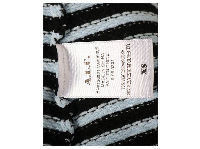 A.L.C BEIM.l.C. Dan Striped Crop Top aus blauer Viskose - vue 5
