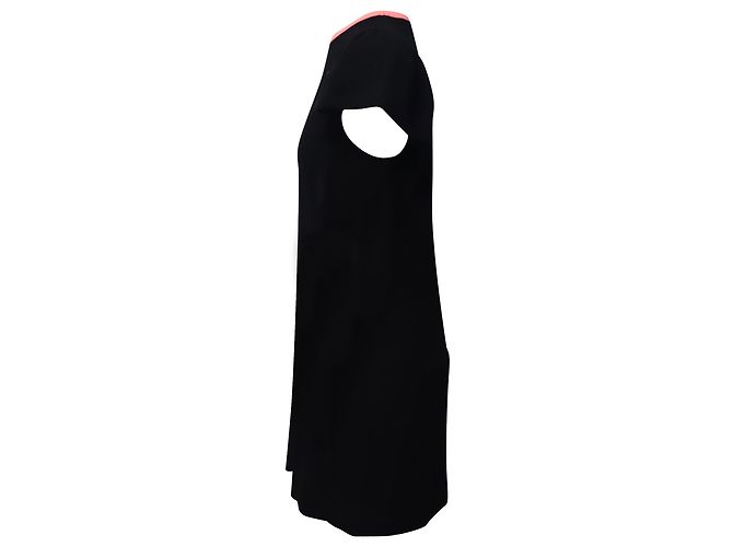 VESTIDO MAJE CON CUELLO EN CONTRASTE DE ACETATO NEGRO - vista 2