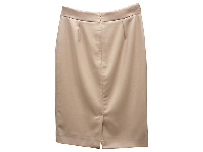 Stella Mc Cartney Stella McCartney Saia Lápis em Lã Creme Branco Cru - vista 2