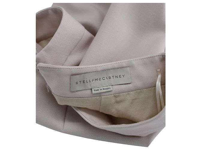 Stella Mc Cartney Stella McCartney Saia Lápis em Lã Creme Branco Cru - vista 3