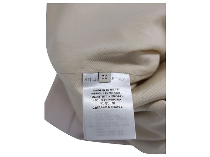 Stella Mc Cartney Stella McCartney Saia Lápis em Lã Creme Branco Cru - vista 4