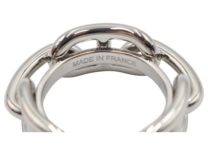 Hermès Hermes Regate Schal 90 Ring aus silberfarbenem, palladiertem Messing - Ansicht 2