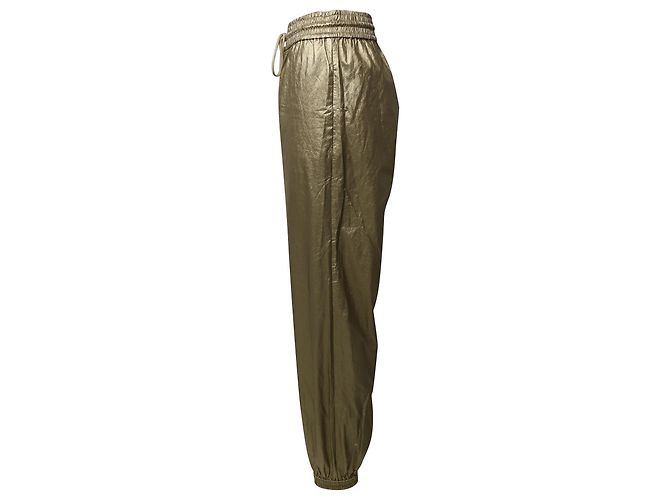 Zimmermann Rhythmic Drawstring Pants en Viscose Doré - vue 2