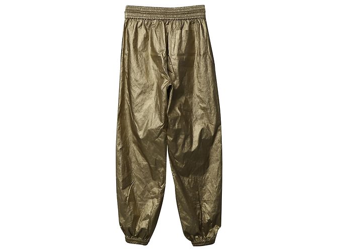 Zimmermann Rhythmic Drawstring Pants en Viscose Doré - vue 4