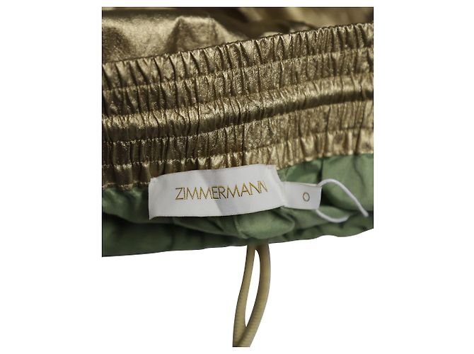Zimmermann Rhythmic Drawstring Pants en Viscose Doré - vue 6