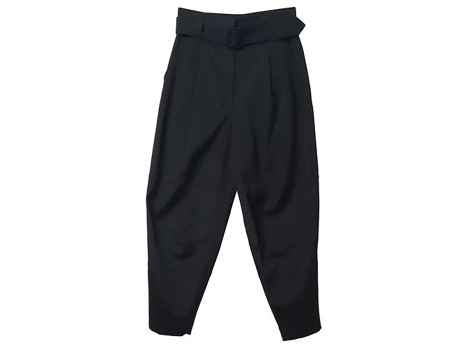 A.L.C Pantalones con cinturón ALC de acetato negro - vista 4