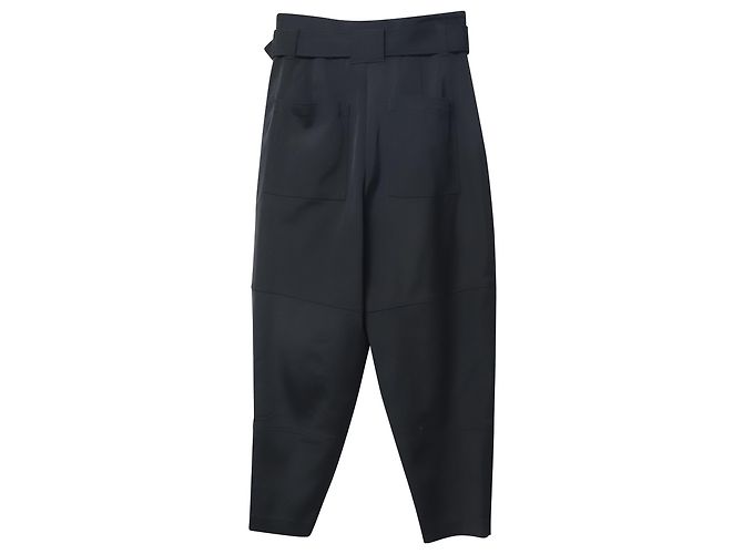 A.L.C Pantalones con cinturón ALC de acetato negro - vista 5
