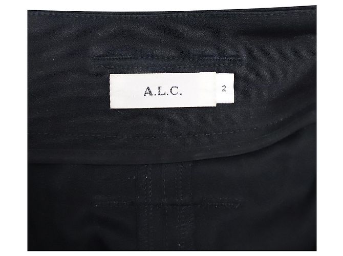 A.L.C Pantalones con cinturón ALC de acetato negro - vista 6