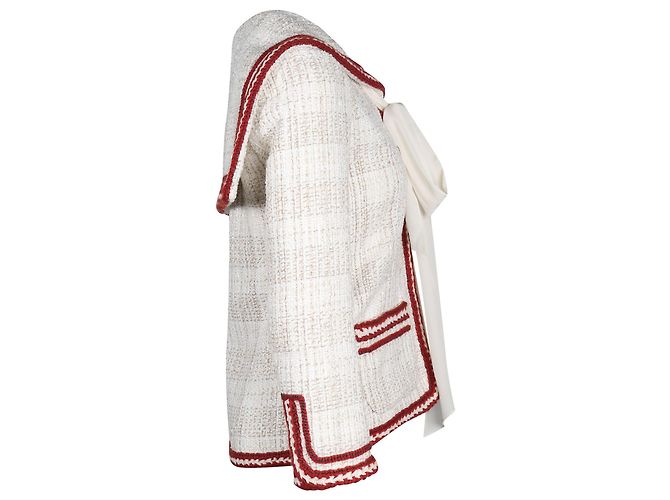 Chanel París-Hamburgo 2018 Chaqueta Marinera Tweed Crema - vista 2