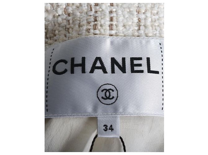Chanel París-Hamburgo 2018 Chaqueta Marinera Tweed Crema - vista 4