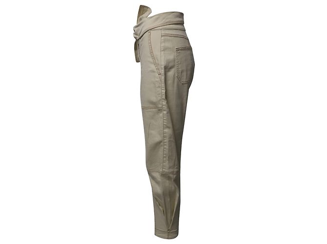 Calça jeans Ulla Johnson Storm em algodão creme Branco Cru - vista 2