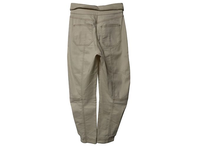 Calça jeans Ulla Johnson Storm em algodão creme Branco Cru - vista 5